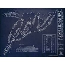 Cape Kidnappers Blueprint Wall Mural