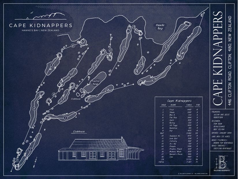 Cape-Kidnappers-Blueprint-Wall-Mural