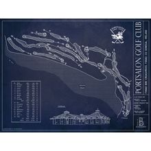 Portsalon Golf Club Blueprint Wall Mural