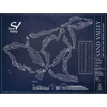 Sand Valley Golf Course Blueprint Wall Mural