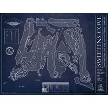 Sweetens Cove Golf Club Blueprint Wall Mural