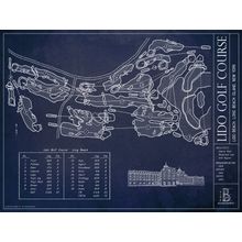 Lido Golf Course Blueprint Wall Mural