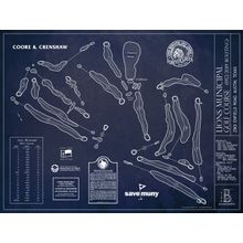 Lions Municipal Golf Course Blueprint Wall Mural