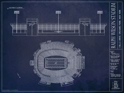 AT&T Stadium Blueprint Wallpaper Mural - Murals Your Way