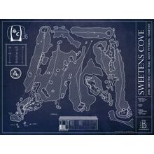 Sweetens Cove Golf Course Blueprint Wall Mural