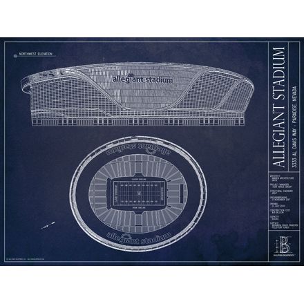 AT&T Stadium Blueprint Wall Mural