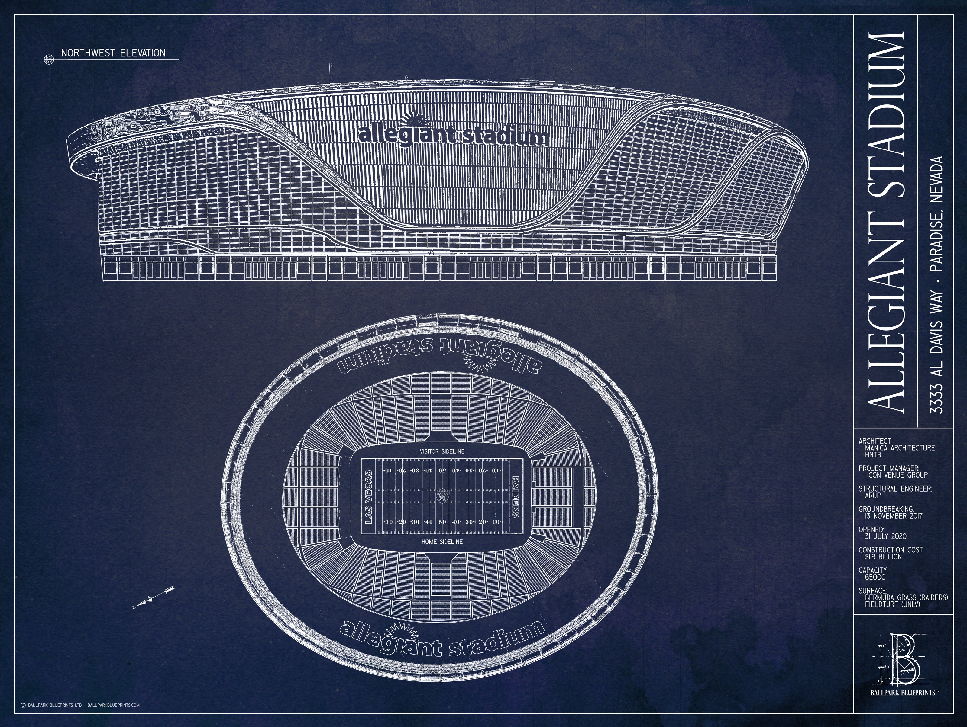 Allegiant Stadium, Paradise, Nevada, NFL, new stadium, project