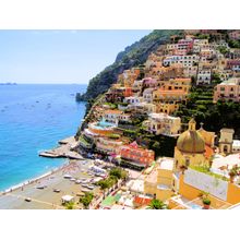 View Of The Town Of Positano, Amalfi Coast, Italy Wall Mural