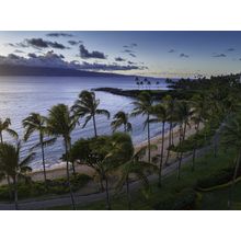 Sunset Aerial of Kapalua Beach, Maui, Hawaii, USA Wall Mural