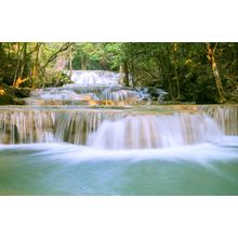 Waterfall In A Tropical Forest Wall Mural
