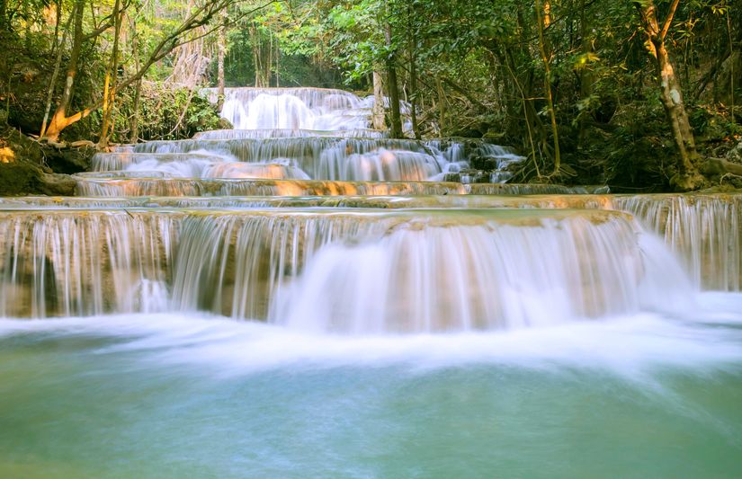 Waterfall-In-A-Tropical-Forest-Wallpaper-Mural