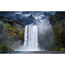 Breathtaking Waterfall in Iceland Wall Mural