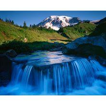 Cascade Below Mt. Rainier Wall Mural