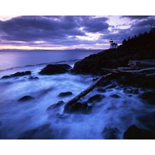 Lighthouse at Dusk Wall Mural