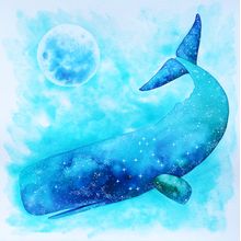 Cosmic Whale Wall Mural