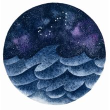 Scorpio Waves Wall Mural