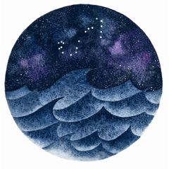 Scorpio Waves Wall Mural