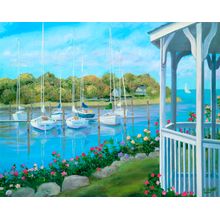 Gazebo On The Harbor Wall Mural