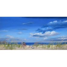 Bicycles At The Beach Wall Mural