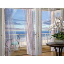 Ocean View with Orchid Wall Mural