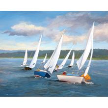 Rounding The Buoy Wall Mural