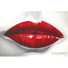 Pucker Up! - Red Mural Wallpaper
