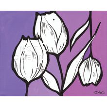 Flowers In Unity - Purple Wall Mural