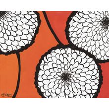 Flowers in Unity - Orange Wallpaper Mural