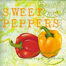Farmers Market Sweet Peppers Wall Mural