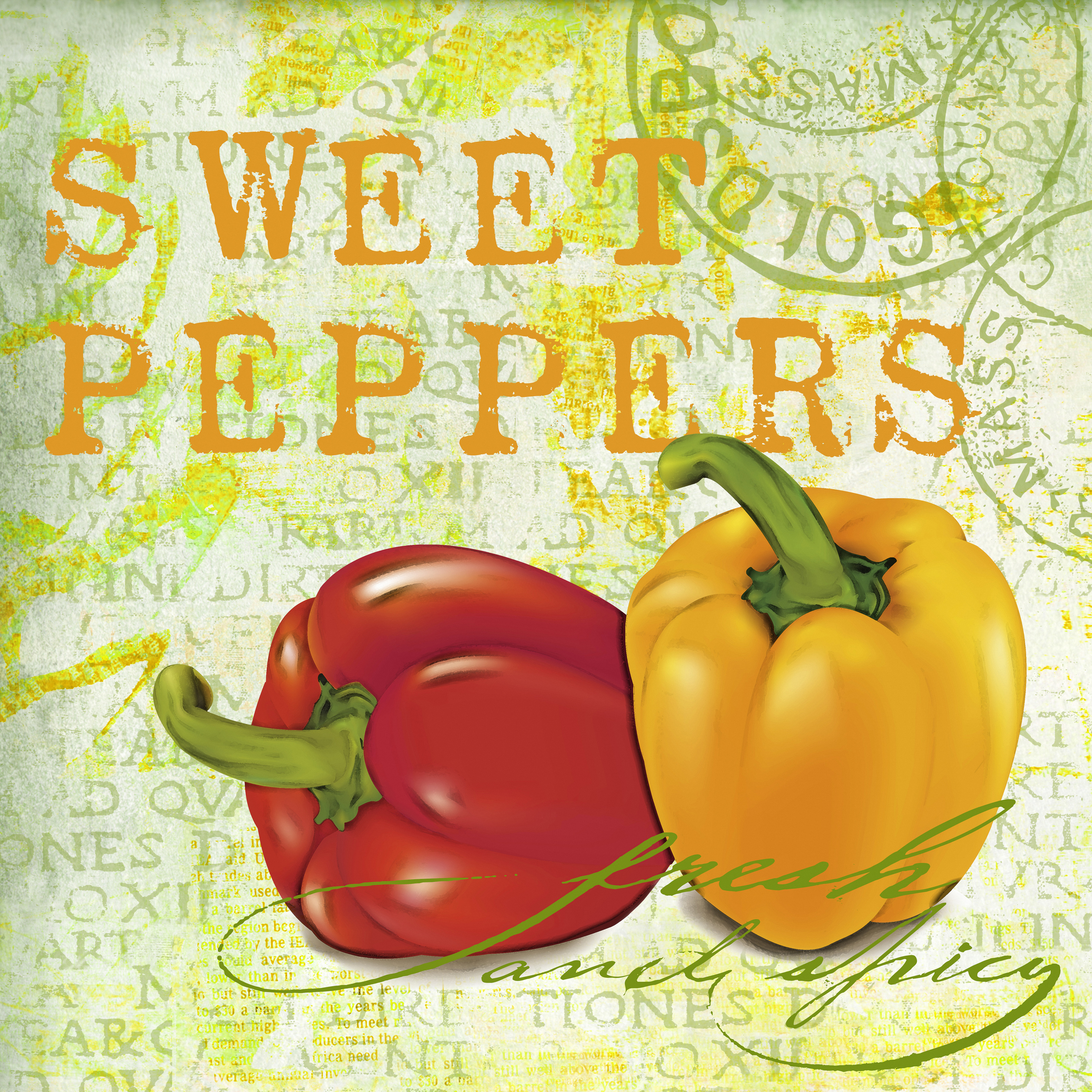 Farmers Market Sweet Peppers Mural - Andrea Haase - Murals Your Way
