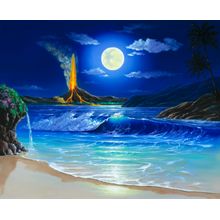 Moonlit Eruption Wall Mural