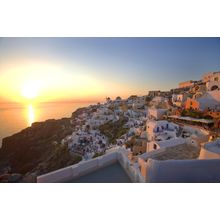 Sunset On Santorini Island, Greece Wall Mural