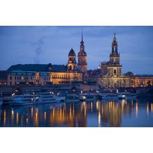 Dresden, Germany and the Elbe River  Wallpaper Mural