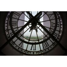 Clock In The D'Orsay Museum, Paris, France Wall Mural