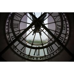 Clock In The D'Orsay Museum, Paris, France Wall Mural