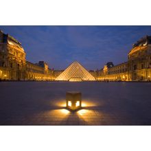 The Louvre At Twilight, Paris, France Wall Mural