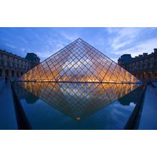 The Louvre at Twilight, Paris, France 2  Wall Mural