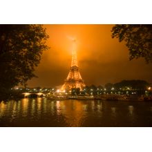 The Eiffel Tower In Fog Wall Mural