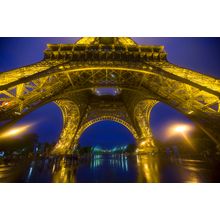 Eiffel Tower In The Rain Wall Mural