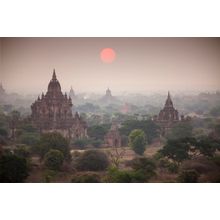 Sunrise Over Ancient Temples Wall Mural