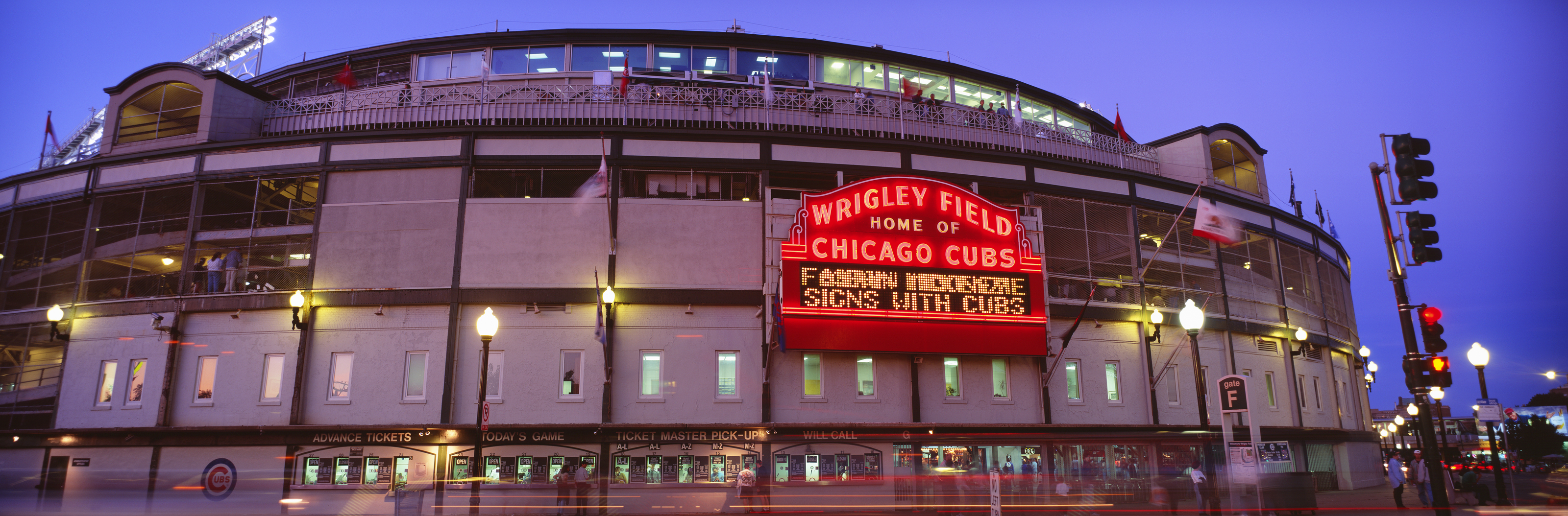 Baseball Fans Outside Wrigley Field Mural Wallpaper