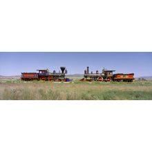 Two Steam Engines On A Train Track Wall Mural