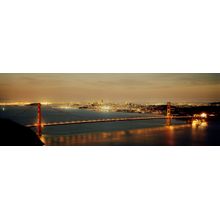 Golden Gate Bridge At Dusk Wall Mural