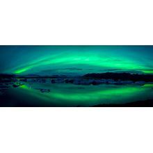 Northern Lights Over Jokulsarlon Lagoon Wall Mural