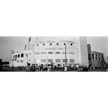 People Outside Comiskey Park Wall Mural