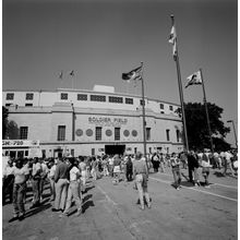 Spectators Outside Soldier Field Wall Mural