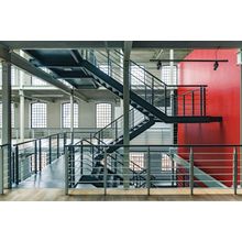 Industrial Metal Staircase Wall Mural