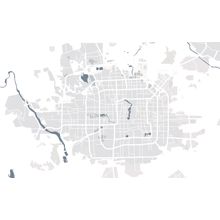 Peking, China Map Wall Mural