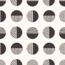 Modern Monochrome Circle Pattern Wallpaper