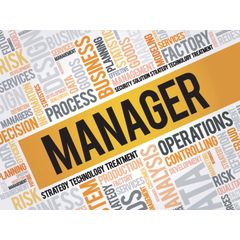 Manager Word Cloud Wall Mural